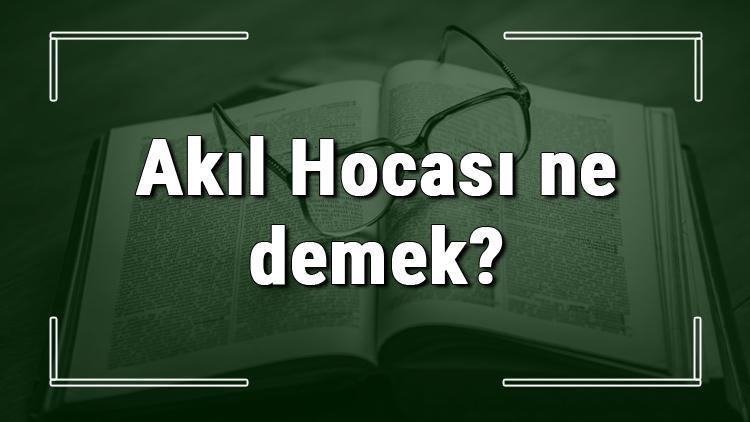 Akıl Hocası ne demek Akıl Hocası deyiminin anlamı ve cümle içinde örnek kullanımı (TDK)