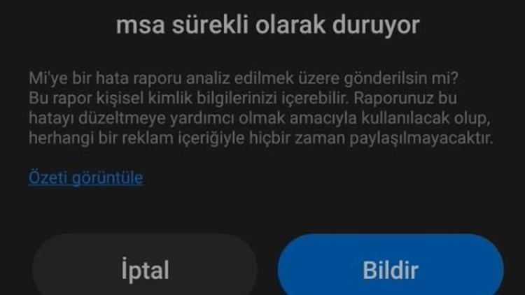 MSA nedir Xiaomi MSA duruyor ve MSA durduruldu hatası için çözüm detayları