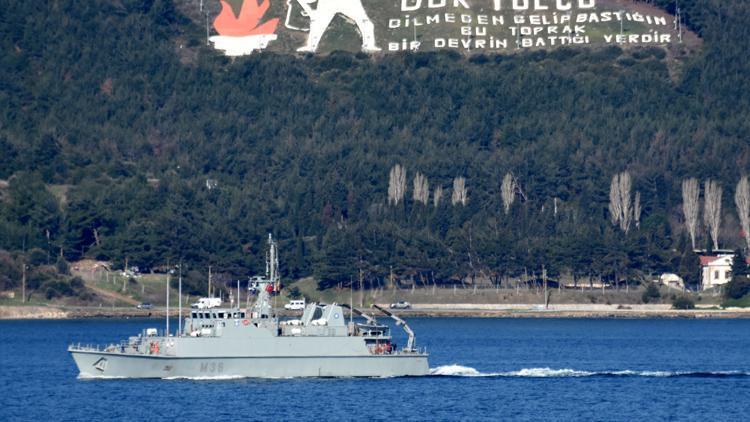 3 ülkenin savaş gemisi Çanakkale Boğazından geçti