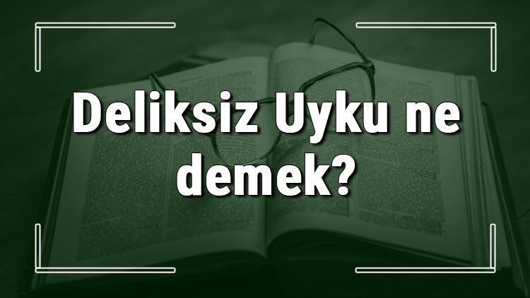 Deliksiz Uyku ne demek Deliksiz Uyku deyiminin anlamı ve örnek cümle içinde kullanımı (TDK)