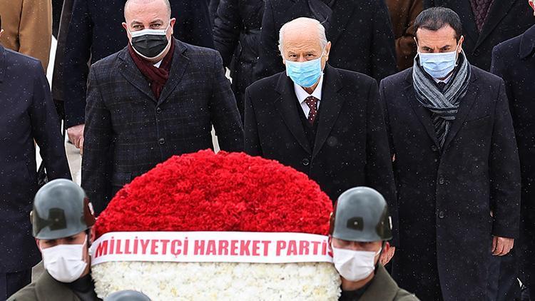 MHP lideri Bahçeli, Anıtkabir ve Türkeşin mezarını ziyaret etti