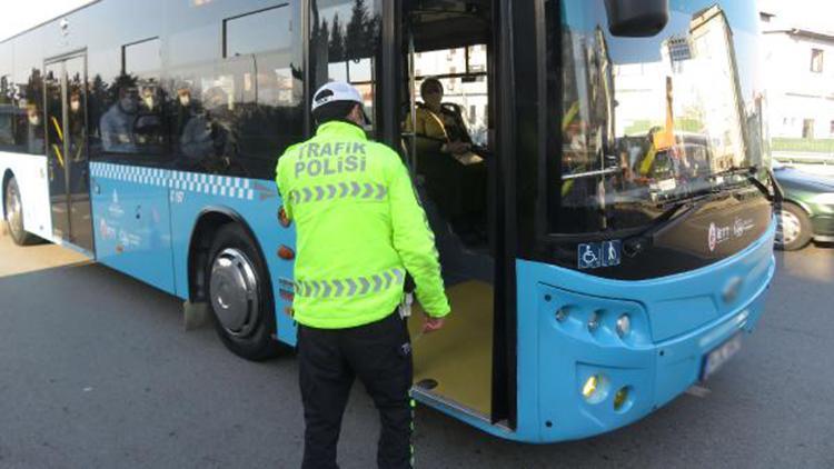 Kadıköyde toplu taşıma araçlarında koronavirüs denetimi