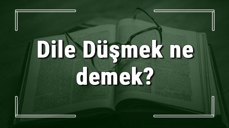 Dile Düşmek ne demek Dile Düşmek deyiminin anlamı ve örnek cümle içinde kullanımı (TDK)