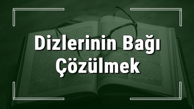 Dizlerinin Bağı Çözülmek deyiminin anlamı ve örnek cümle içinde kullanımı (TDK)