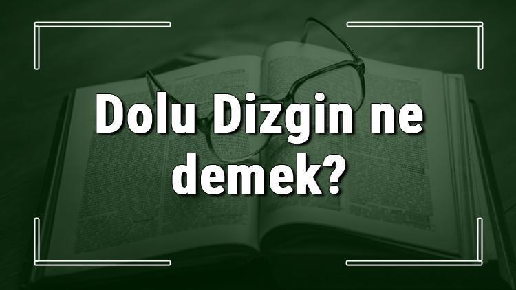 Dolu Dizgin ne demek Dolu Dizgin deyiminin anlamı ve örnek cümle içinde kullanımı (TDK)