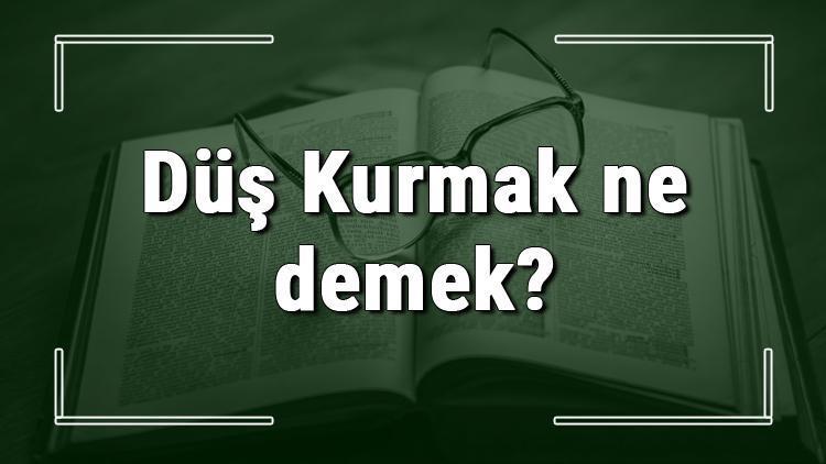 Düş Kurmak ne demek Düş Kurmak deyiminin anlamı ve örnek cümle içinde kullanımı (TDK)