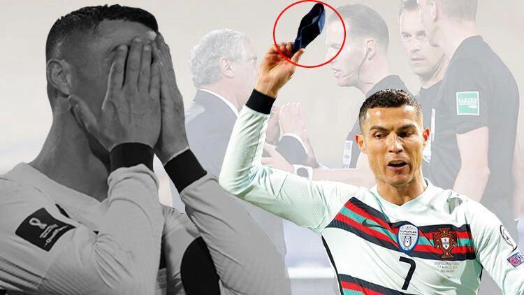 Cristiano Ronaldonun yere fırlattığı pazuband SMA hastası bebek için açık artırmaya çıkarıldı