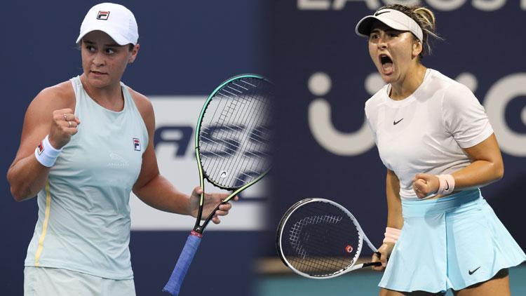 Miami Açık tek kadınlarda Barty ve Andreescu finalde