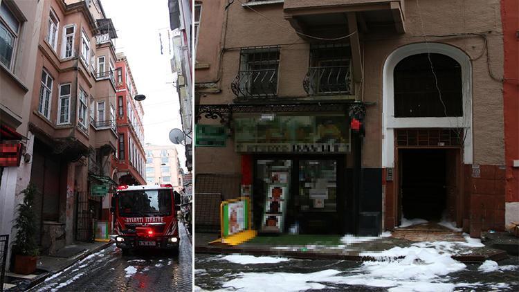 Beyoğlunda yangında 2 kişi dumandan etkilendi