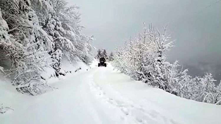 Düzce’de 24 köy yolu, kardan kapandı