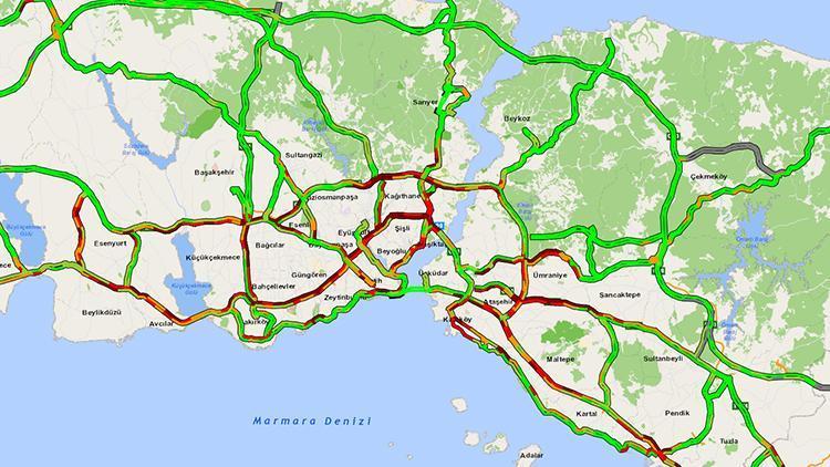 İstanbulda trafik kilit...