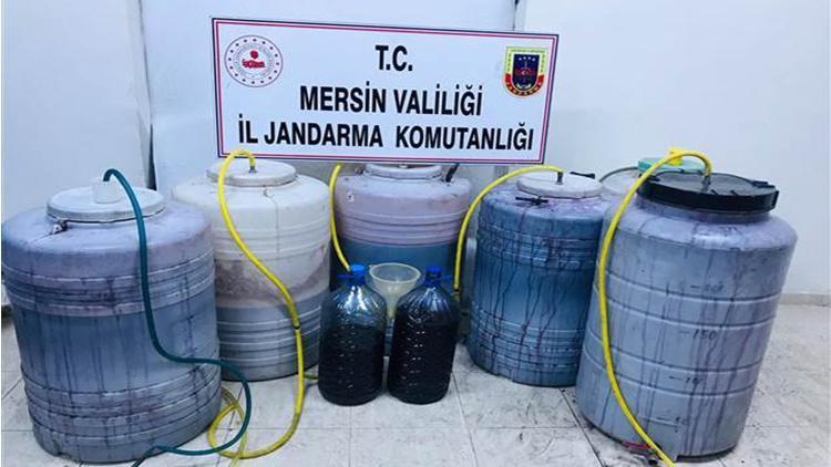 Mersin’de 1184 litre sahte içki ele geçirildi