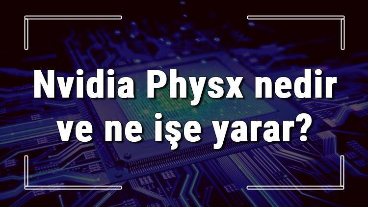 Nvidia Physx nedir ve ne işe yarar Nvidia Physx yapılandırması hakkında bilgi