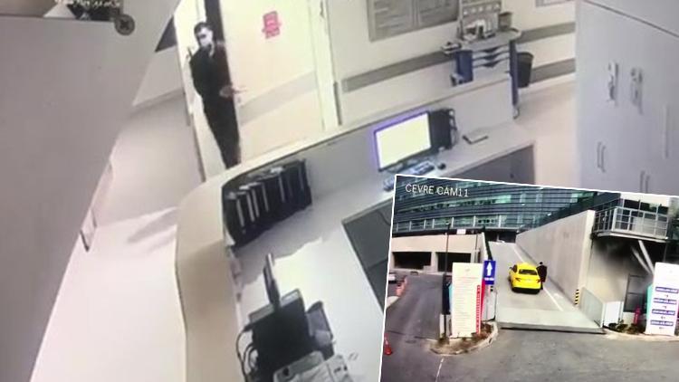 Şişlide özel hastanede hırsızlık yapan şüpheli kamerada