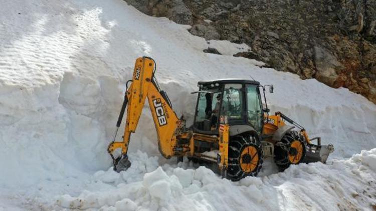 Antalyada, karla kaplı yayla yolları açıldı