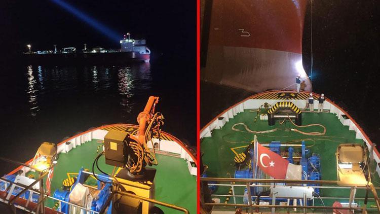 Marmara Denizinde tanker arızası