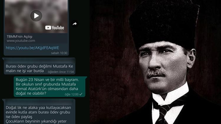 Okulun WhatsApp grubunda Atatürke hakaret eden veli gözaltına alınmıştı Adli kontrolle serbest...