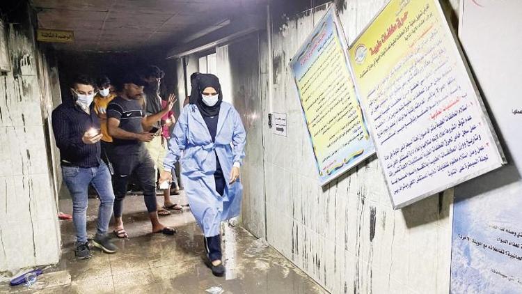 Irakta felaket Pandemi hastanesinde çıkan yangında 82 kişi öldü