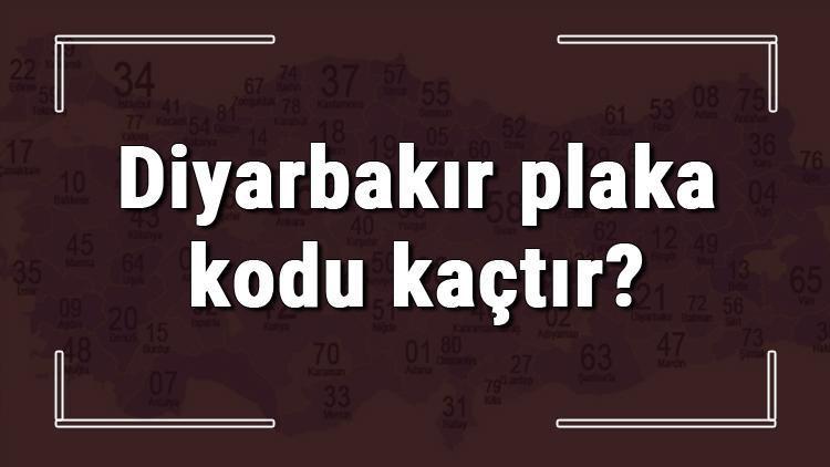 Diyarbakır plaka kodu kaçtır Diyarbakır ve ilçelerinin plaka harfleri