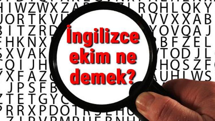 İngilizce ekim ne demek Ekim kelimesinin İngilizce yazılışı, okunuşu ve söylenişi