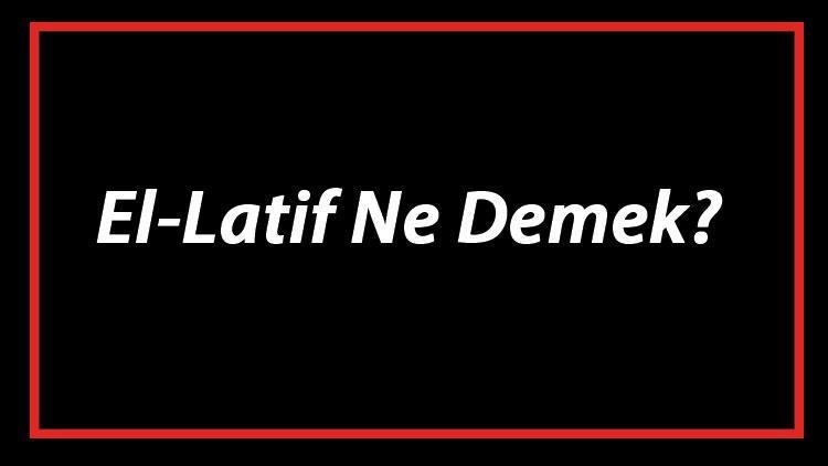 El-Latif Ne Demek El Latif Esması Türkçe Anlamı Ve Ya Latif Zikrinin Fazileti İle Faydaları