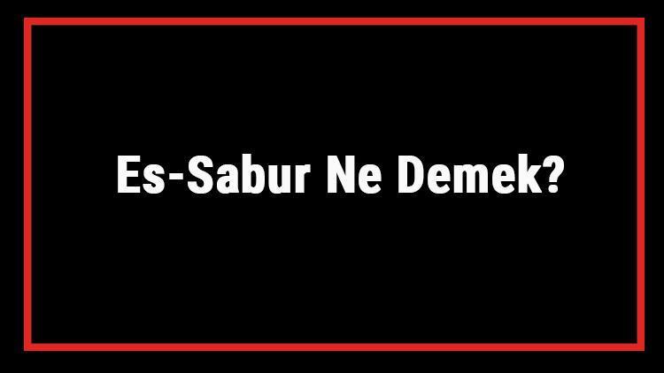 Es-Sabur Ne Demek Es Sabur Esması Türkçe Anlamı Ve Ya Sabur Zikrinin Fazileti İle Faydaları