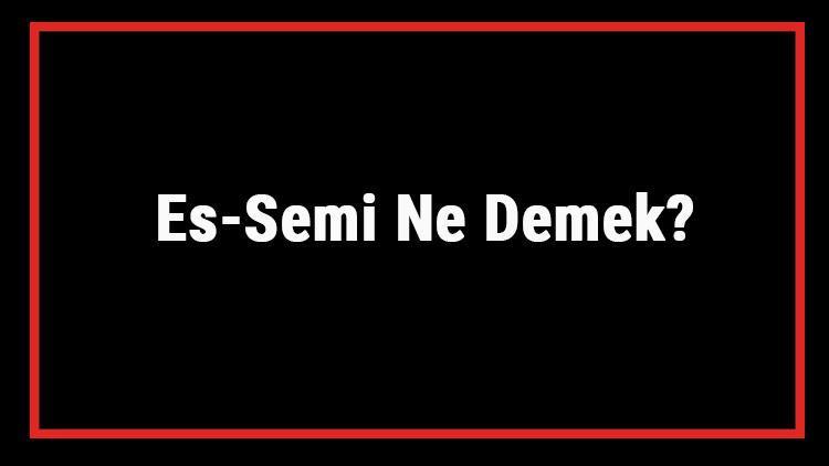 Es-Semi Ne Demek Es Semi Esması Türkçe Anlamı Ve Ya Semi Zikrinin Fazileti İle Faydaları