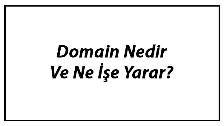 Domain Nedir Ve Ne İşe Yarar Alan Adı Uzantıları Hakkında Bilgi