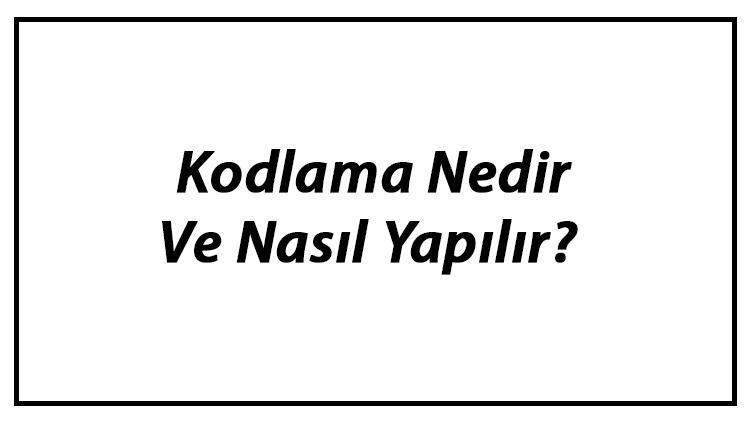 Kodlama Nedir Ve Nasıl Yapılır Kodlama Öğrenme Ve Eğitimi Hakkında Bilgi