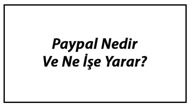 Paypal Nedir Ve Ne İşe Yarar Türkiyede Paypal Hesabı Açılabilir Mi