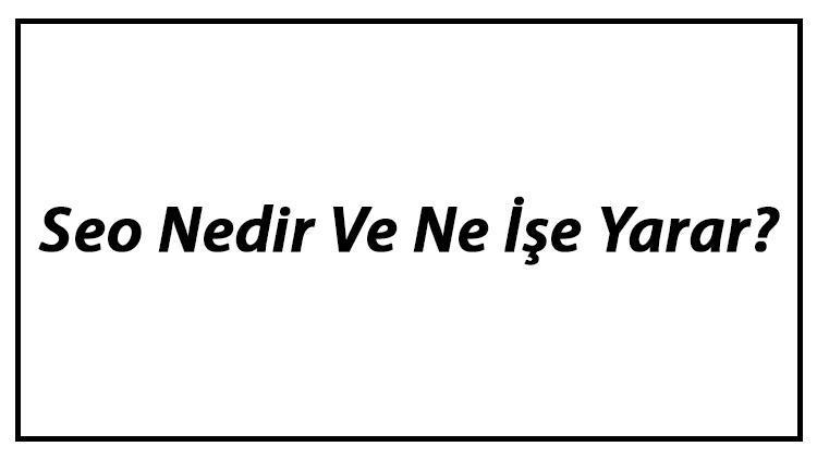 Seo Nedir Ve Ne İşe Yarar Doğal Seo Çalışması Nasıl Yapılır