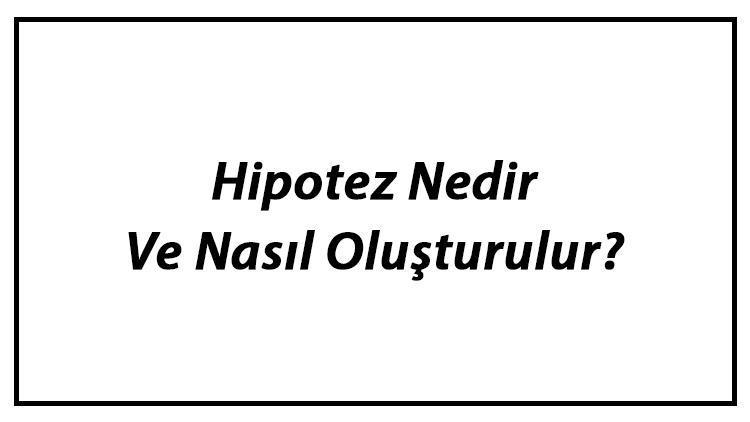 Hipotez Nedir Ve Nasıl Oluşturulur Hipotez Kurma Ve Örnekleri Hakkında Bilgi