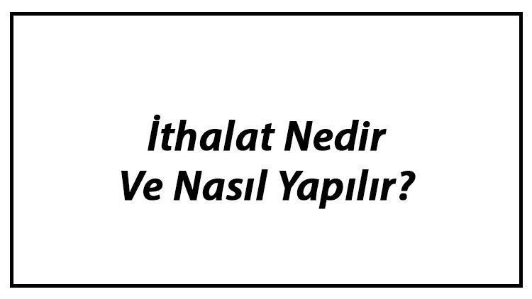 İthalat Nedir Ve Nasıl Yapılır İthalat Çeşitleri Ve Özellikleri