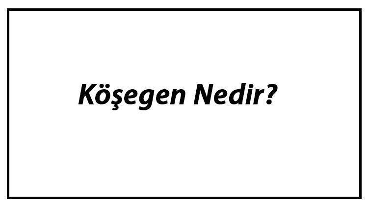 Köşegen Nedir Çokgenin Köşegen Sayısı Nasıl Bulunur