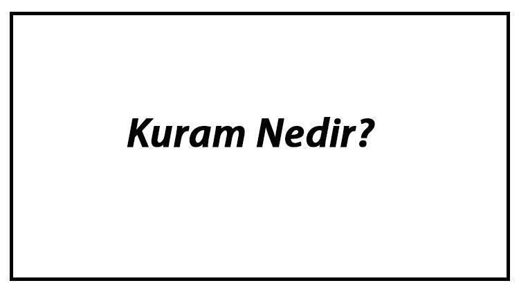 Kuram Nedir Kuram Biçimleri Nelerdir