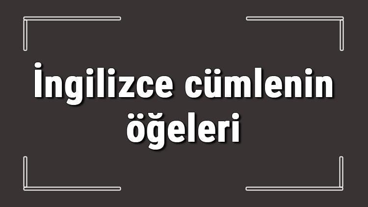 İngilizce cümlenin öğeleri ve basit kolay cümle kurma konu anlatımı