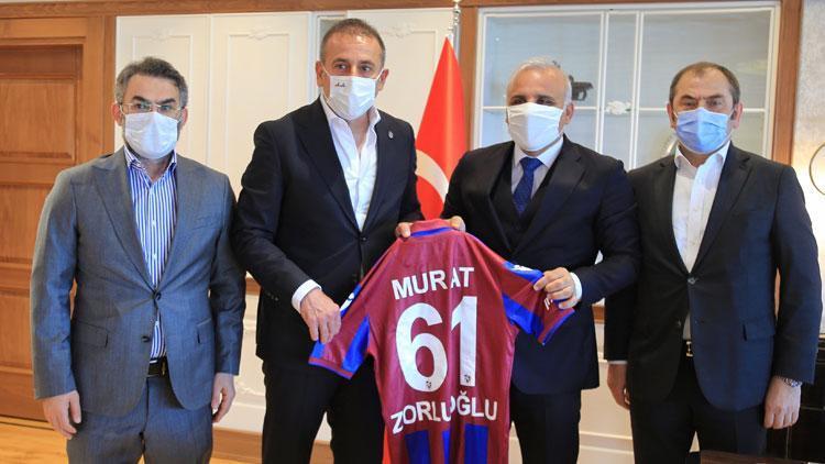 Trabzonspor Teknik Direktörü Avcıdan, Trabzon Büyükşehir Belediye Başkanı Zorluoğluna ziyaret