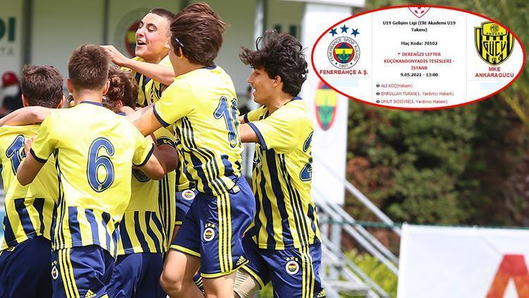 Fenerbahçe-Ankaragücü U19 Gelişim Ligi maçına ilginç atama Hakem Ali Koç...