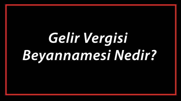 Gelir Vergisi Beyannamesi Nedir, Nasıl, Ne Zaman Ve Nereye Verilir