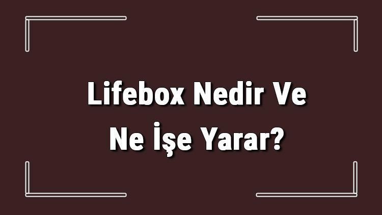 Lifebox Nedir Ve Ne İşe Yarar Lifebox Nasıl Kullanılır