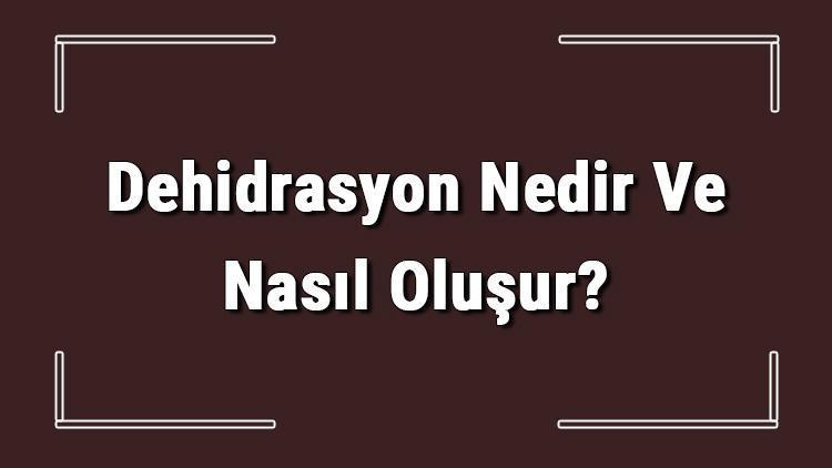 Dehidrasyon Nedir Ve Nasıl Oluşur Dehidrasyon Belirtileri Nelerdir