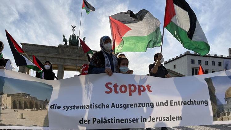 Berlin’de İsrail protestosu