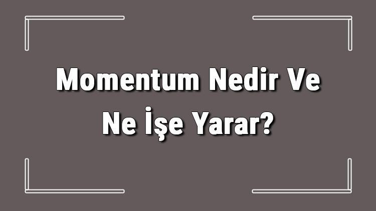 Momentum Nedir Ve Ne İşe Yarar