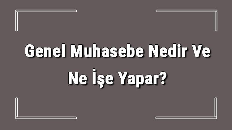 Genel Muhasebe Nedir Ve Ne İşe Yapar Genel Muhasebenin Ön Muhasebeden Farkları