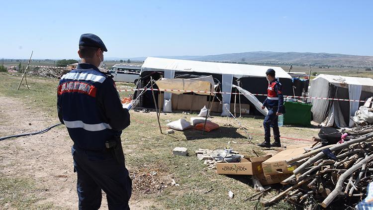 Eskişehirde mevsimlik işçi çadırına koronavirüs karantinası