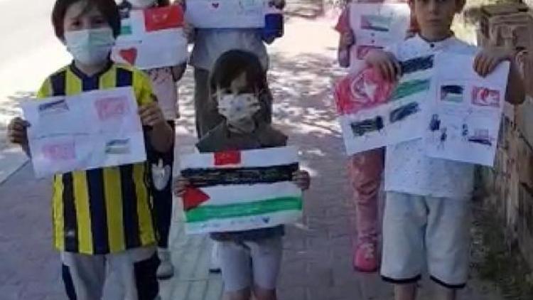 Burdurlu çocuklardan İsrail protestosu