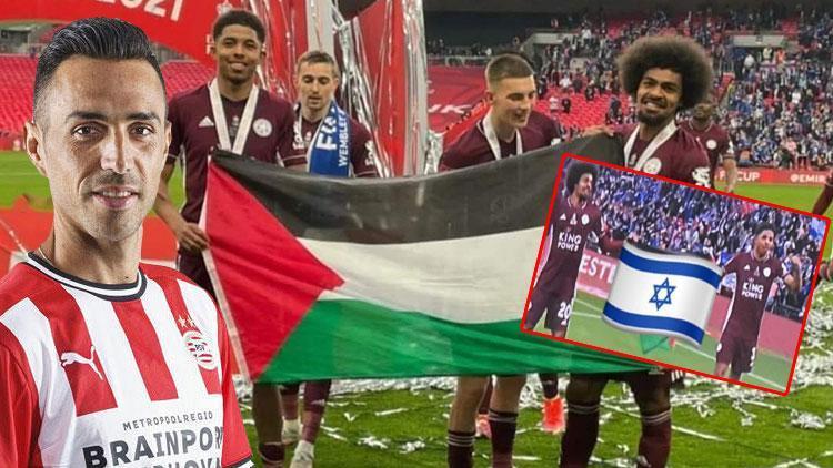 İsrailli futbolcu Eran Zahaviden skandal hareket Filistin bayrağını İsrail bayrağıyla değiştirip dalga geçti...
