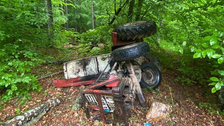 Kontrolden çıkan traktör devrildi: 1 ölü, 1 yaralı