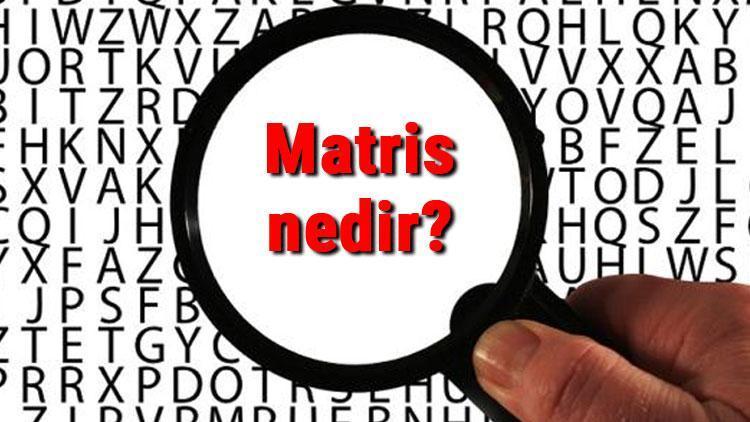 Matris nedir ve türleri nelerdir Matris işlemleri