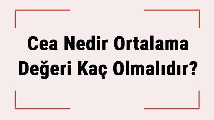 Cea Nedir Ortalama Değeri Kaç Olmalıdır Karsinoembriyonik Antijen Neden Yükselir